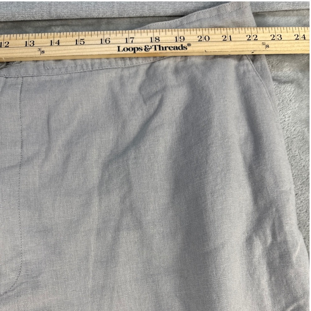 Marc Anthony Linen Pants Mens XXL Luxury Gray Straight Leg EUC - Picture 2 of 9